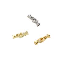 Brass Ékszer zárószerkezetek, Sárgaréz, galvanizált, DIY, több színt a választás, 4x11mm, Kb 10/Lot, Által értékesített Lot