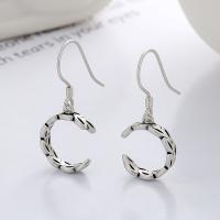 925 Boucles d’oreilles Sterling Silver Drop & Dangle, Argent sterling 925, bijoux de mode & pour femme, protéger l'environnement, sans nickel, plomb et cadmium, 11mm, Vendu par paire