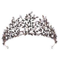 Tiaras, Sinc Alloy, le Crystal, jewelry faisin & do bhean & le rhinestone, dathanna níos mó le haghaidh rogha, nicil, luaidhe & caidmiam saor in aisce, Trastomhas Istigh:Thart 155mm, Díolta De réir PC