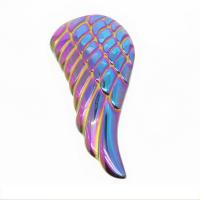 Hematite Pendant Wing Shape colorful plated DIY & no hole multi-colored Sold By PC