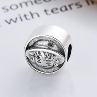 925 sterling ezüst gyöngy, 925 ezüst, DIY, nikkel, ólom és kadmium mentes, 10x6mm, Által értékesített PC