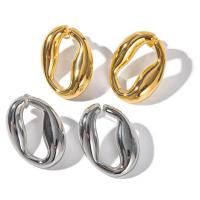 Stainless Steel Stud Earrings 304 Stainless Steel Vacuum Ion Plating fashion jewelry & for woman Sold By Pair