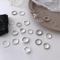 Sinc Alloy Ring Set, jewelry faisin & stíleanna éagsúla do rogha & do bhean, nicil, luaidhe & caidmiam saor in aisce, Díolta De réir Socraigh