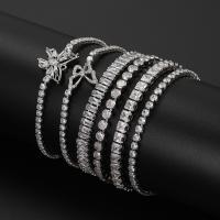 Zinklegierung Armband, Modeschmuck & verschiedene Stile für Wahl & für Frau & mit Strass, frei von Nickel, Blei & Kadmium, verkauft von PC