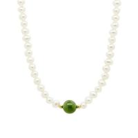 perle de verre collier, avec laiton, Placage, normes différentes pour le choix & pour femme, Vendu par PC