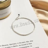 Sinc Alloy Bracelet, le 5cm slabhra extender, dath airgid plated, jewelry faisin & do bhean, nicil, luaidhe & caidmiam saor in aisce, Fad Thart 16 cm, Díolta De réir PC