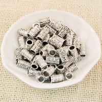 Zinklegierung Zwischenperlen, Zylinder, antik silberfarben plattiert, Vintage & DIY, frei von Nickel, Blei & Kadmium, 8x13mm, ca. 100PCs/Tasche, verkauft von Tasche