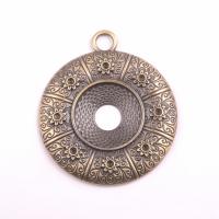 Pendentifs en alliage de zinc, beignet, Plaqué de couleur de bronze antique, Vintage & DIY & tréfilage métallique, protéger l'environnement, sans nickel, plomb et cadmium, 57x66mm, Vendu par PC