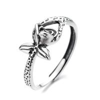 Sterling Silver Jewelry Finger Ring, 925 Sterling Silver, Rose, jewelry faisin & do bhean, nicil, luaidhe & caidmiam saor in aisce, 10mm, Díolta De réir PC