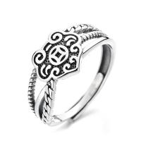 925 Sterling Silver Finger Rings Antique finish fashion jewelry & for woman nickel lead & cadmium free 9mm Sold By PC