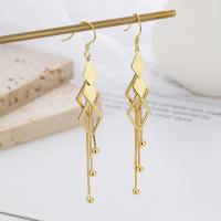 925 Boucles d’oreilles Sterling Silver Drop & Dangle, Argent sterling 925, Placage, bijoux de mode & pour femme, plus de couleurs à choisir, protéger l'environnement, sans nickel, plomb et cadmium, 60mm, Vendu par paire