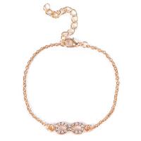 Bracciale in lega di zinco, lega in zinco, with 1.97inch extender chain, Numero 8, placcato, gioielli di moda & per la donna & con strass, nessuno, assenza di nichel,piombo&cadmio, Lunghezza Appross. 6.3 pollice, Venduto da PC