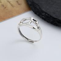 Sterling Silver Nakit Finger Ring, 925 Sterling Silver, modni nakit & za žene & šupalj, nikal, olovo i kadmij besplatno, 10mm, Prodano By PC