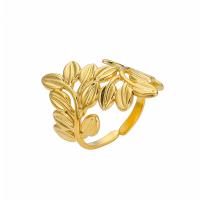 Vinger Ring in edelstaal, 304 roestvrij staal, plated, mode sieraden & voor vrouw, gouden, Verkocht door PC