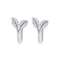 laiton Clip boucle d’oreille, feuille, Placage, bijoux de mode & pour femme, plus de couleurs à choisir, protéger l'environnement, sans nickel, plomb et cadmium, 13mm, Vendu par paire