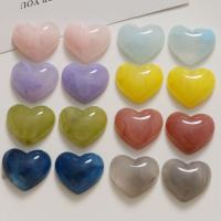 DIY Smykker Supplies, Resin, Heart, du kan DIY, flere farver til valg, 19x21mm, Solgt af PC