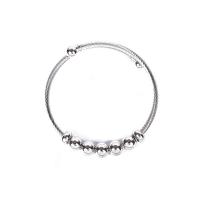 Bracelet en acier inoxydable, Acier inoxydable 304, Rond, bijoux de mode & pour femme, couleur originale, 3mm, Diamètre intérieur:Environ 54mm, Vendu par PC