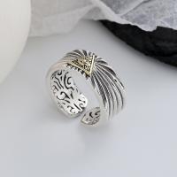 925 Sterling Silver Finger Rings Antique finish fashion jewelry & for woman nickel lead & cadmium free 9.5mm Sold By PC