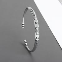 Zink Alloy Bangle Smycken, silver pläterad, mode smycken & Unisex, nickel, bly och kadmium gratis, Innerdiameter:Ca 58mm, Säljs av PC