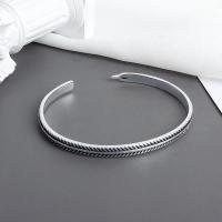 Zink Alloy Bangle Smycken, Feather, silver pläterad, mode smycken & Unisex, nickel, bly och kadmium gratis, 70mm, Säljs av PC