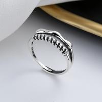 Ezüst ékszer Finger Ring, 925 ezüst, divat ékszerek & a nő, nikkel, ólom és kadmium mentes, 7mm, Által értékesített PC