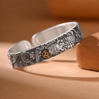 Zinklegering bangles, Zinc Alloy, silver plated, mode sieraden & uniseks, nikkel, lood en cadmium vrij, 70mm, Verkocht door PC