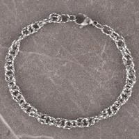 Pulseira de aço titânio, Partículas de aço, feito à mão, joias de moda & unissex & tamanho diferente para a escolha, cor original, níquel, chumbo e cádmio livre, 5mm, vendido por PC