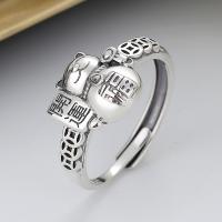 925 Sterling Silver Finger Rings Antique finish fashion jewelry & Unisex nickel lead & cadmium free 12mm Sold By PC