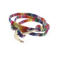 Pulseiras de fio de nylon, Corda de nylon, with liga de zinco, tricotar, joias de moda & para mulher, Mais cores pare escolha, comprimento 54 cm, vendido por PC