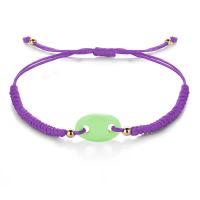 Bijoux bracelets de mode, Cordon de noeud, avec laiton, Placage de couleur d'or, Réglable & bijoux de mode & unisexe & émail, plus de couleurs à choisir, protéger l'environnement, sans nickel, plomb et cadmium, Longueur Environ 19 cm, Vendu par PC