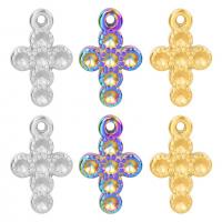 Nerūdijančio plieno Cross Pakabukai, 304 Nerūdijantis plienas, Kirsti, Pasidaryk pats, daugiau spalvų pasirinkimas, 10x16mm, Pardavė PC