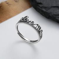 Sterling Silver smycken finger ring, 925 sterling silver, Alfabetsbokstav, mode smycken & för kvinna, nickel, bly och kadmium gratis, 8mm, Säljs av PC