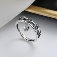 Sterling Silver Nakit Finger Ring, 925 Sterling Silver, modni nakit & za žene, nikal, olovo i kadmij besplatno, 6mm, Prodano By PC