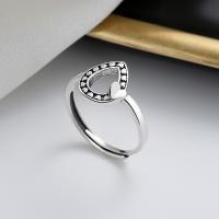 Sterling Silver Jewelry Finger Ring, 925 sterline d'argento, gioielli di moda & per la donna, assenza di nichel,piombo&cadmio, 12mm, Venduto da PC