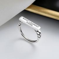 Sterling Silver Jewelry Finger Ring, 925 sterline d'argento, gioielli di moda & per la donna, assenza di nichel,piombo&cadmio, 4mm, Venduto da PC