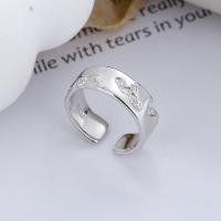 Sterling Silver Nakit Finger Ring, 925 Sterling Silver, modni nakit & za žene, nikal, olovo i kadmij besplatno, 6mm, Prodano By PC