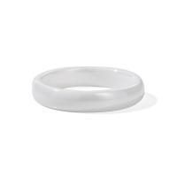 Bijoux bague, porcelaine, poli, bijoux de mode & normes différentes pour le choix & pour femme, blanc, 6mm, Vendu par PC