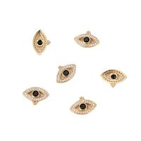 Evil Eye Hängen, Mässing, mode smycken & med cubic zirconia, gyllene, nickel, bly och kadmium gratis, 14.50x10mm, 10PC/Bag, Säljs av Bag