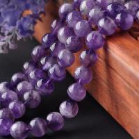 Natuurlijke Amethyst kralen, Amethist, Ronde, DIY & verschillende grootte voor keus, purper, Per verkocht Ca 36.5-40 cm Strand