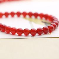 Φυσικά Χάντρες Red Agate, Γύρος, γυαλισμένο, Φυσικό & DIY & διαφορετικό μέγεθος για την επιλογή, κόκκινος, Sold Per 36.5-40 cm Strand