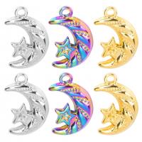 Stainless Steel Pendants 304 Stainless Steel Moon and Star Vacuum Ion Plating fashion jewelry & DIY Sold By PC