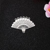 Zinc Alloy Connector Fan antique silver color plated vintage & DIY & 1/6 loop nickel lead & cadmium free Approx Sold By Bag