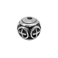 Zink Alloy Spacer Bead, Rund, antik silver pläterad, Vintage & DIY & ihålig, nickel, bly och kadmium gratis, 10.50x10mm, Säljs av PC