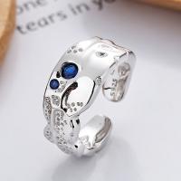 Cubic Zirconia micr3ofono pavimenta anillos de plata esterlina, Plata de ley 925, Joyería & micro arcilla de zirconia cúbica & para mujer, libre de níquel, plomo & cadmio, 9mm, Vendido por UD