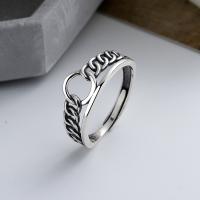 Bijoux de bague en argent sterling , Argent sterling 925, bijoux de mode & pour femme, protéger l'environnement, sans nickel, plomb et cadmium, 9mm, Vendu par PC