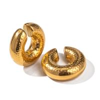 304 Stainless Steel Earring Clip 18K gold plated fashion jewelry & for woman golden Sold By Pair