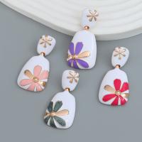 Zinc Alloy Drop Earrings fashion jewelry & for woman & enamel nickel lead & cadmium free Sold By Pair