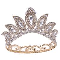 Tiaras, Cink ötvözet, -val Kristály, divat ékszerek & a nő & strasszos, több színt a választás, nikkel, ólom és kadmium mentes, Belső átmérő:Kb 145mm, Által értékesített PC