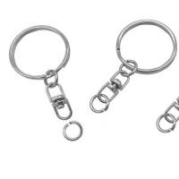 lega in zinco Key Chiusura Ambito, placcato, DIY & formato differente per scelta, argento, 25mm, Venduto da PC