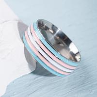 Titanium Steel Finger Ring & for man & enamel Sold By PC